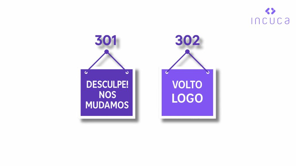 redirecionamento 301 e 302
