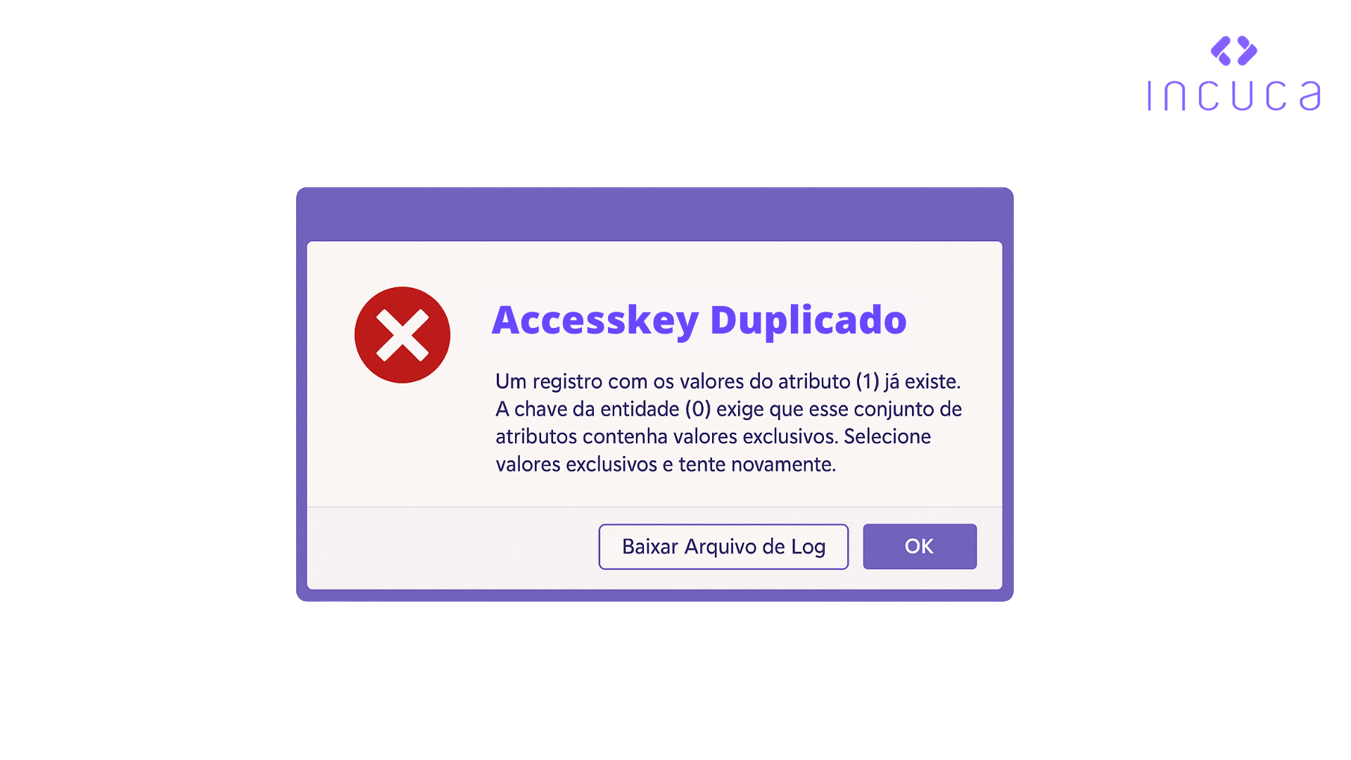 Como corrigir accesskey duplicado