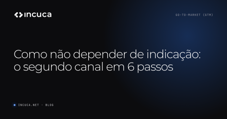 Ler mais: Como não depender de indicação: o segundo canal em 6 passos