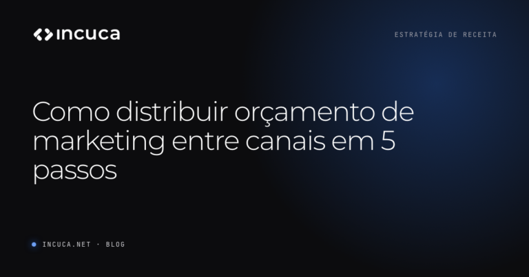 Ler mais: Como distribuir orçamento de marketing entre canais em 5 passos